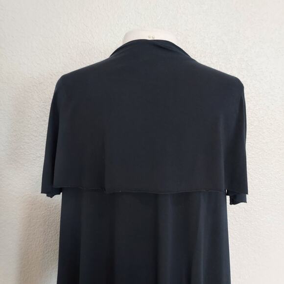 Ruti Black Layered Shawl Dress Size 2 - Picture 8 of 10